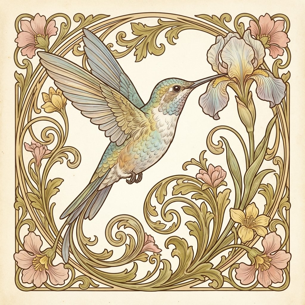 ハチドリのイラスト