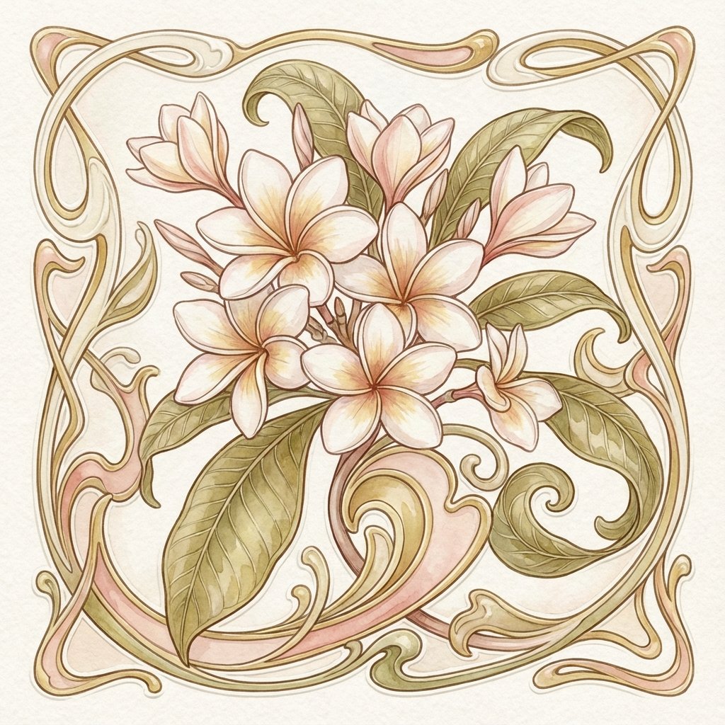 プルメリアのイラスト